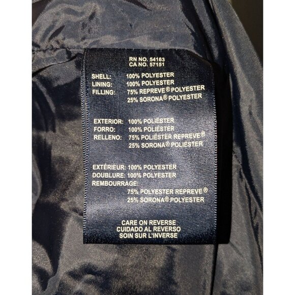 Tommy Hilfiger Womens Medium Quilted Jacket Gold Snap Buttons Zipper Gray - Picture 5 of 16